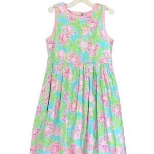 Lilly Pulitzer Pink Blue Green Floral Tank Dress